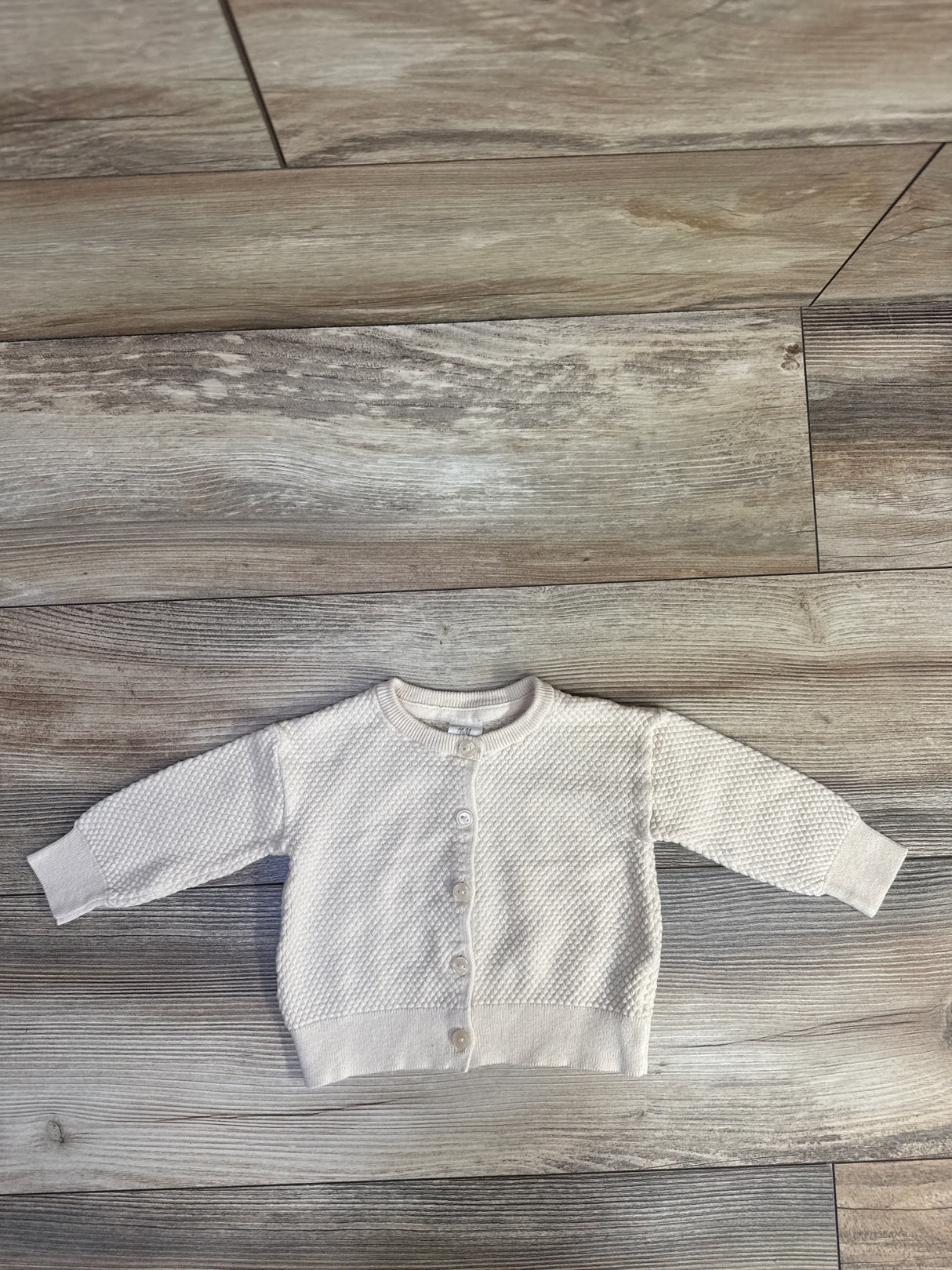 H&M Button Front Knit Cardigan Cream sz 6m