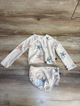 Modern Moments 2pc Starfish Rashgaurd Cream sz 2T