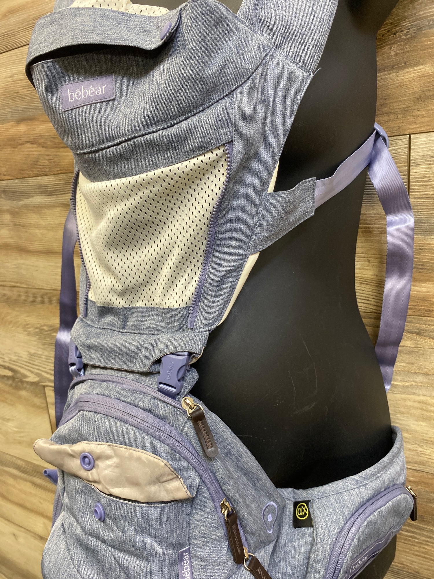 Bebear 2-in-1 Bebamour Detachable Hip Seat Baby Carrier Blue up to 44lbs