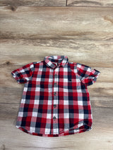Carhartt Plaid Button Up Shirt Red sz 12m