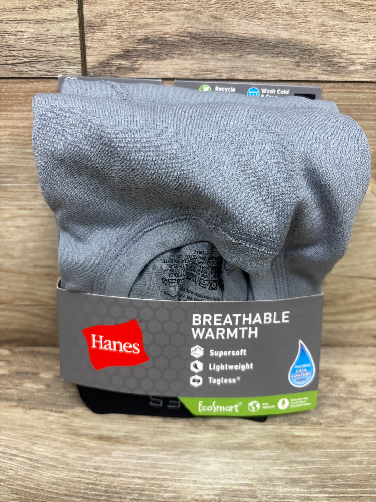 NEW Hanes 2pc Tagless Crew & Pant Set Grey sz M (10-12)