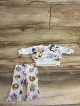 Disney Baby 2pc Minnie Mouse Sweatshirt & Ribbed Bottoms Grey sz Newborn
