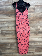 Isabel Maternity Floral Tie-Back Dress Pink sz Medium