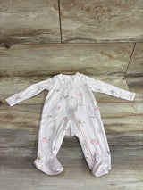 Just One You Ribbed Farm Print Sleeper Pink sz 3m