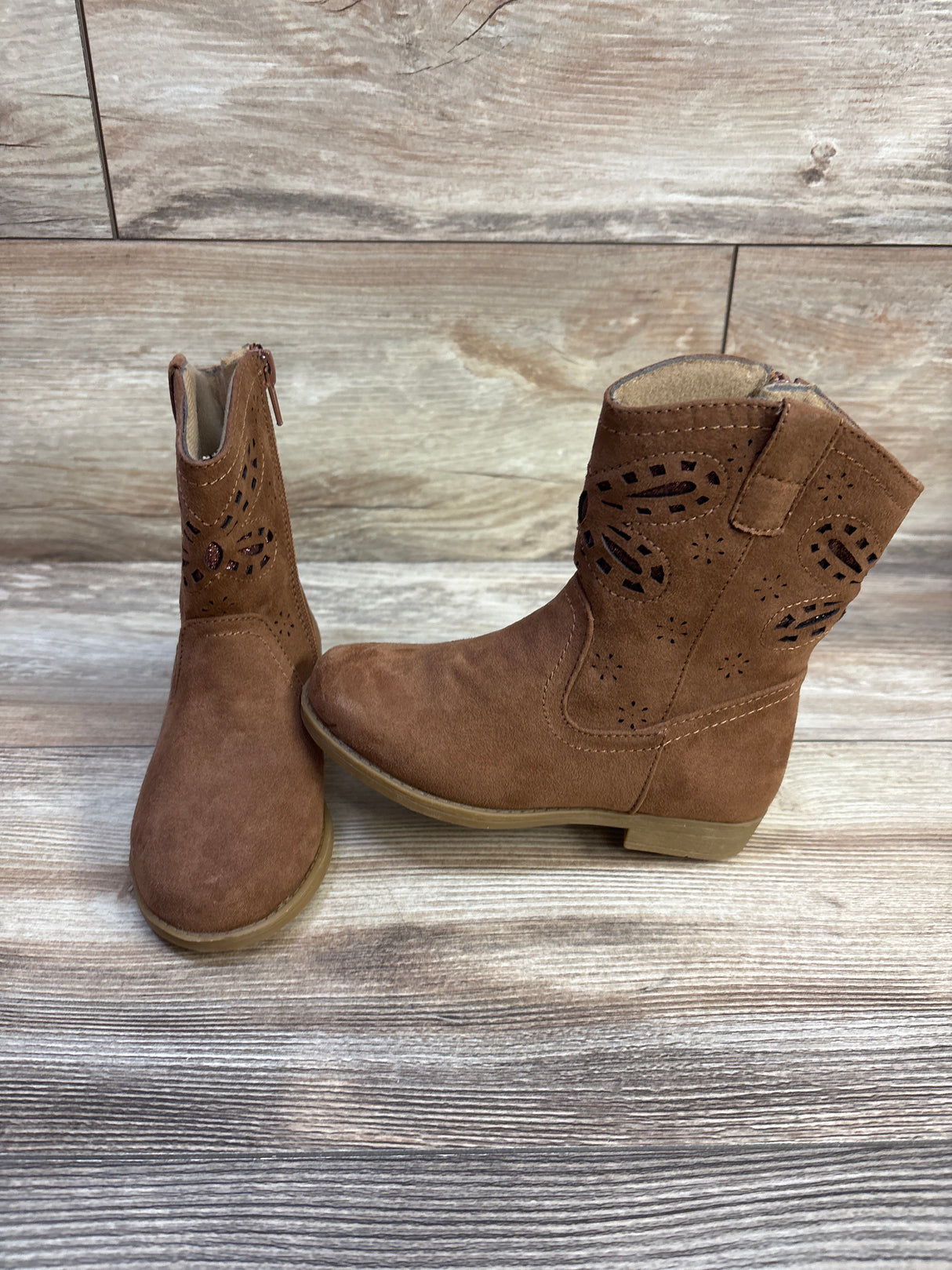 Rachel Shoes Lil' Jayla Western Boots Brown sz 10c