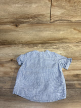 H&M Button Up Shirt Blue sz 12m