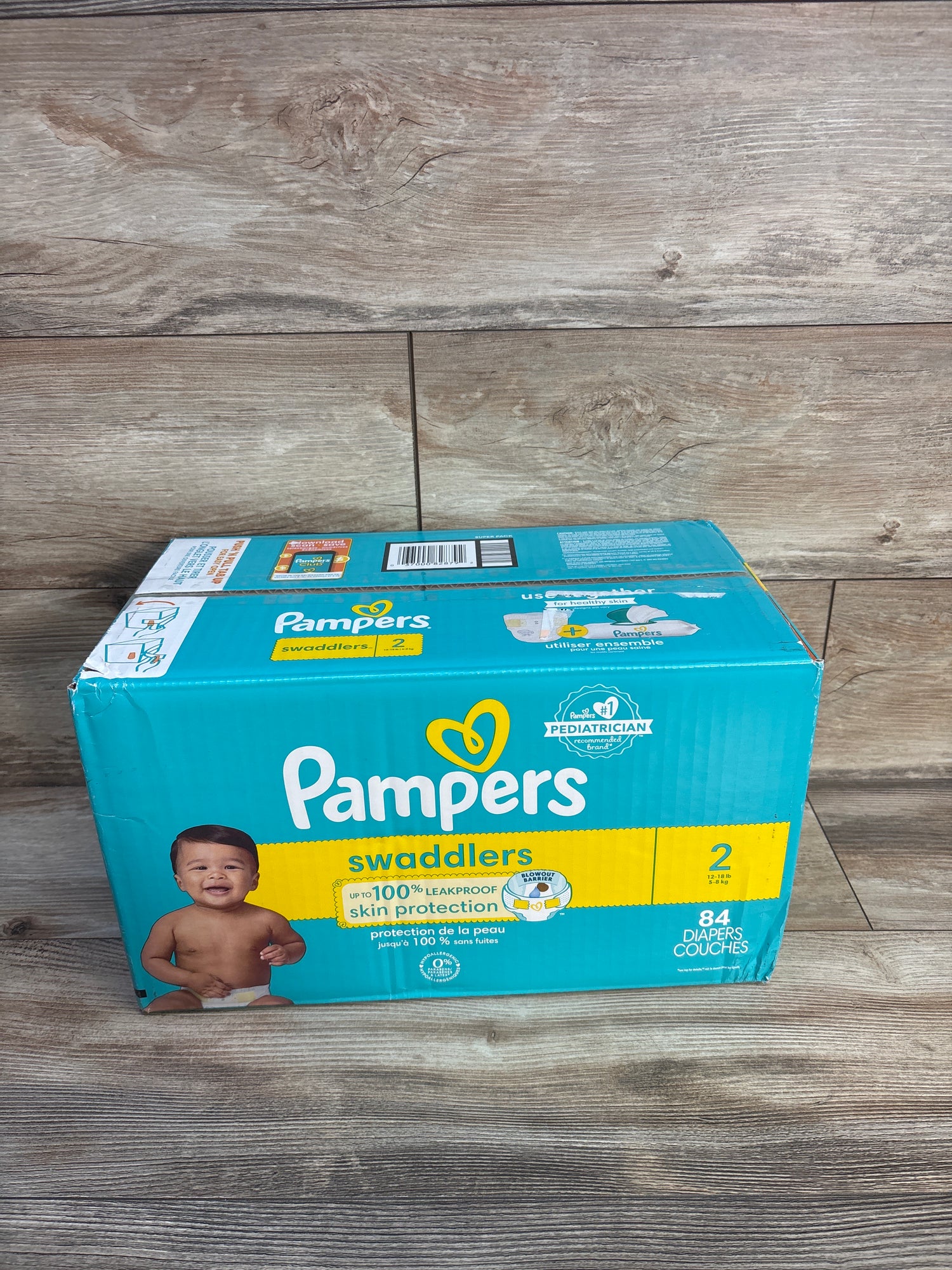 NEW Pampers Swaddlers Diapers Size 2 84ct.