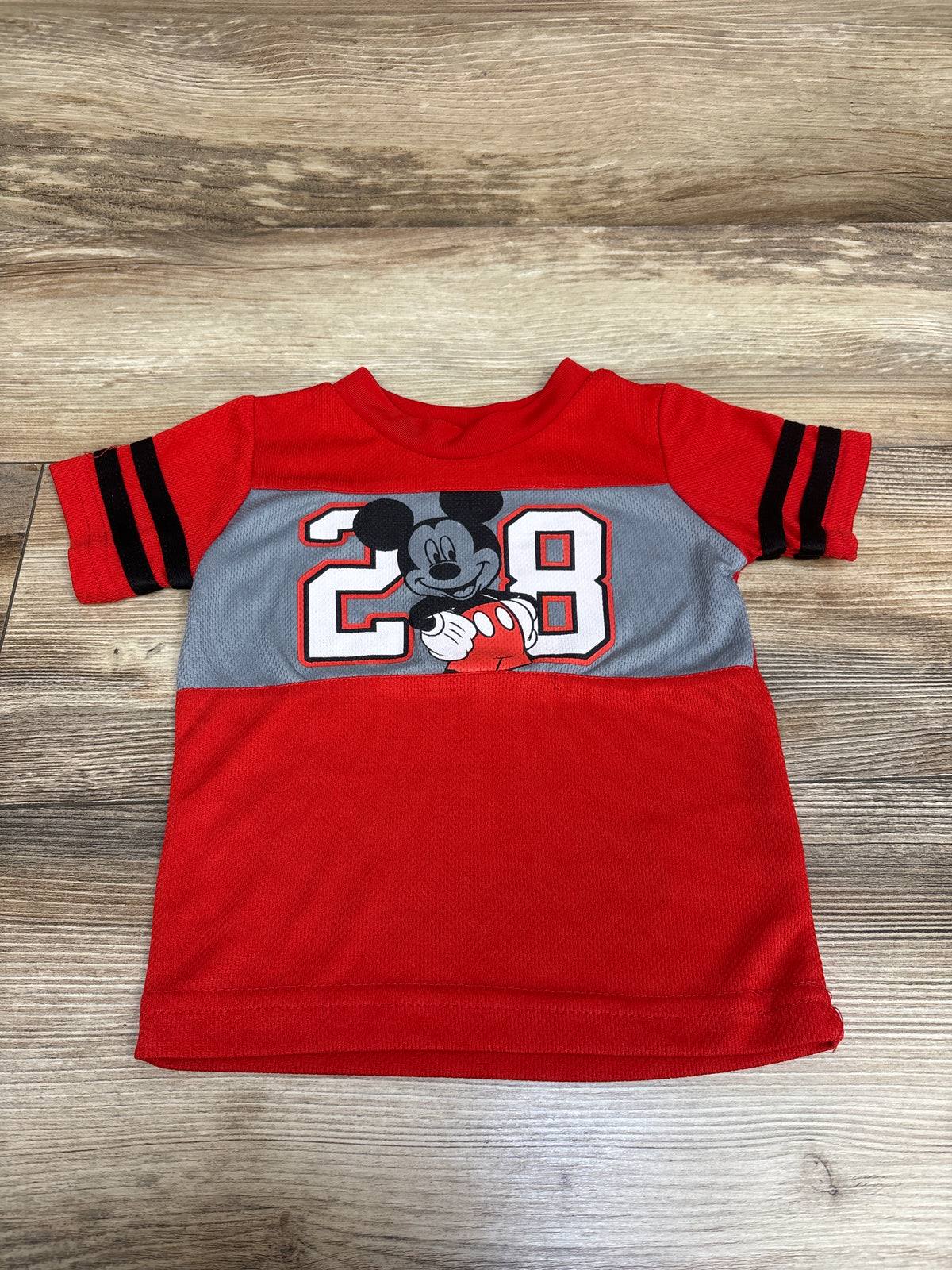 Disney Baby Mickey Mouse Mesh Jersey Shirt Red sz 12m