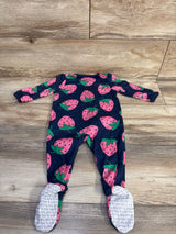 Simple Joys Strawberry Print Sleeper Navy sz 6-9m