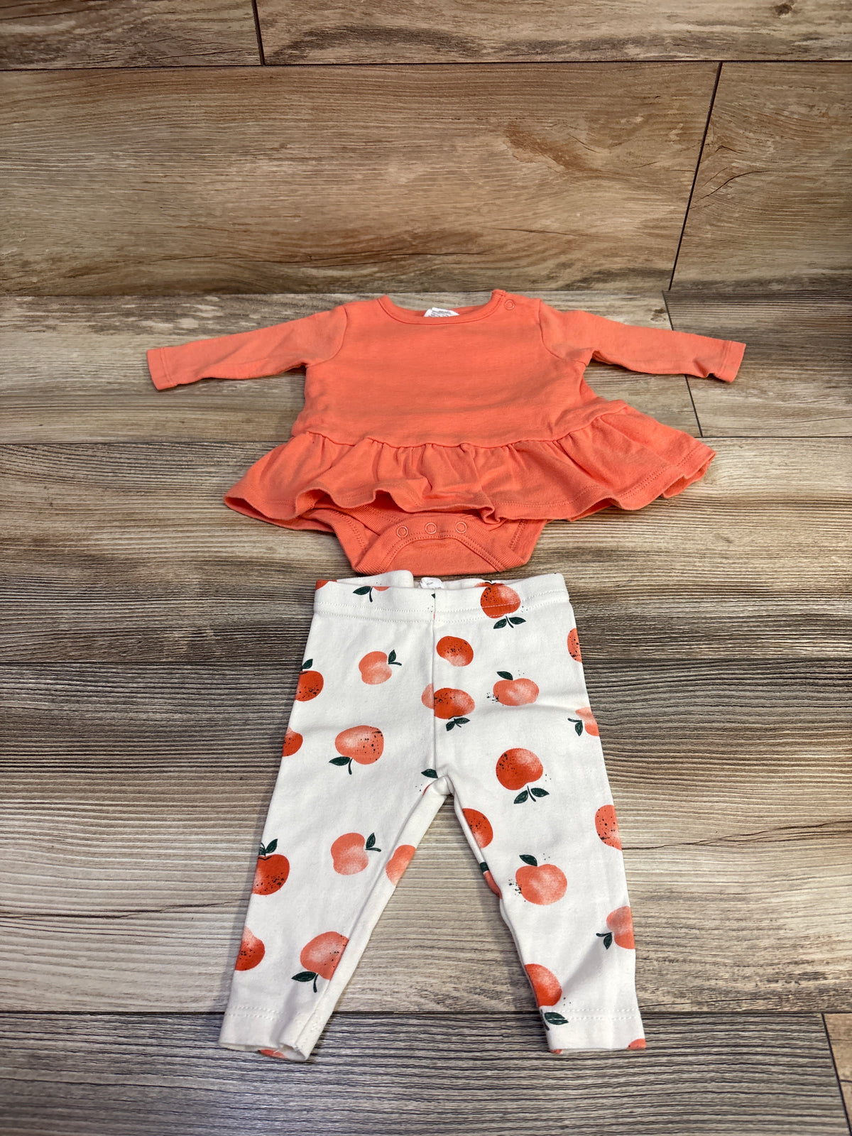 Starting Out 2pc Skirted Bodysuit & Pants Set Orange sz Newborn