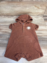 Carter's Hooded Hello Shortie Romper Brown sz 6m