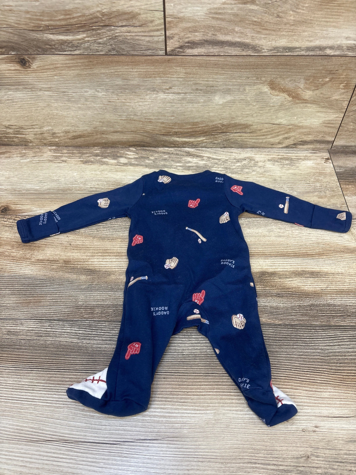 Child Of Mine Baseball Sleeper Navy sz Newborn