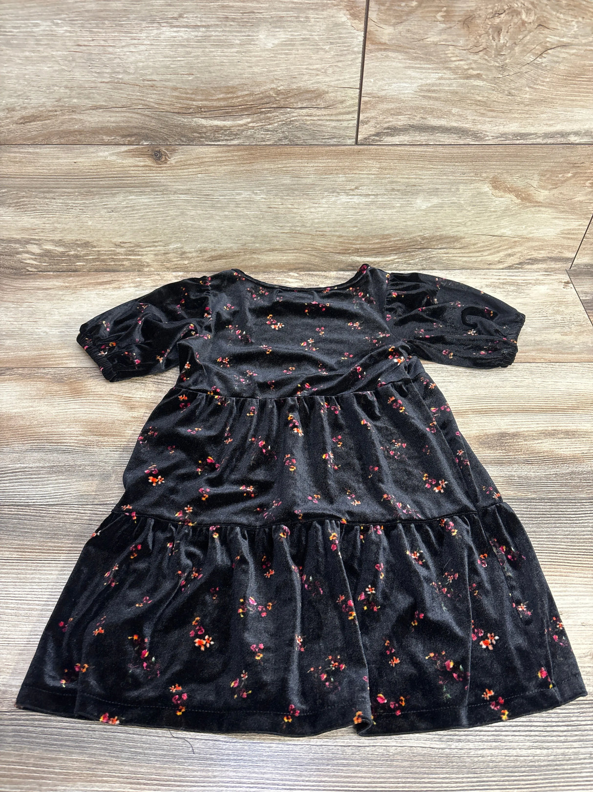 Old Navy Floral Velvet Dress Black sz 5T