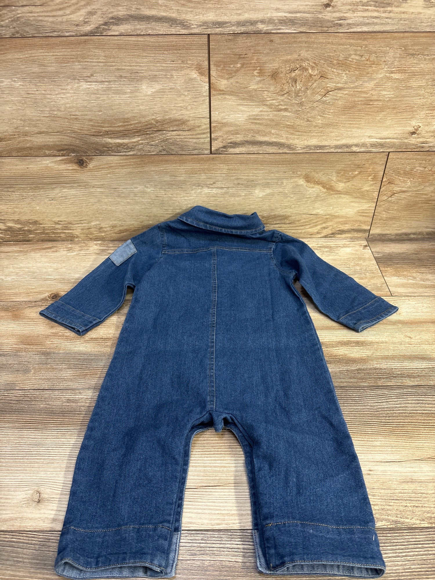 Denim Polo Coverall Blue sz 12-18m