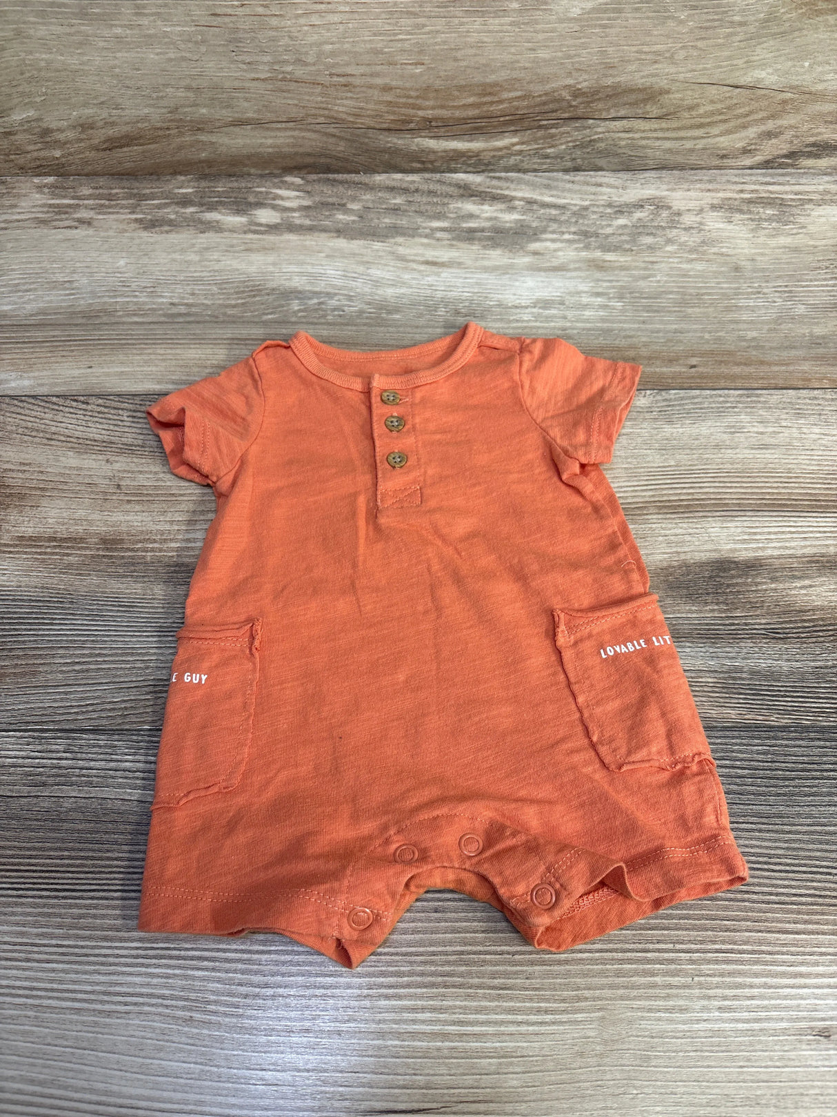 Carter's Loveable little Guy Romper Orange sz Newborn