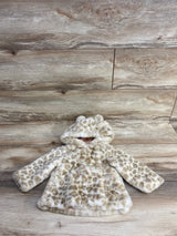 Catherine Malandrino Leopard Print Faux Fur Coat Beige sz 0-3m