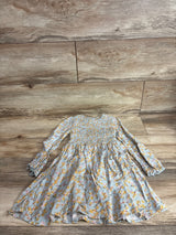 Biscotti Smocked Floral Long Sleeve Dress Blue sz 4T