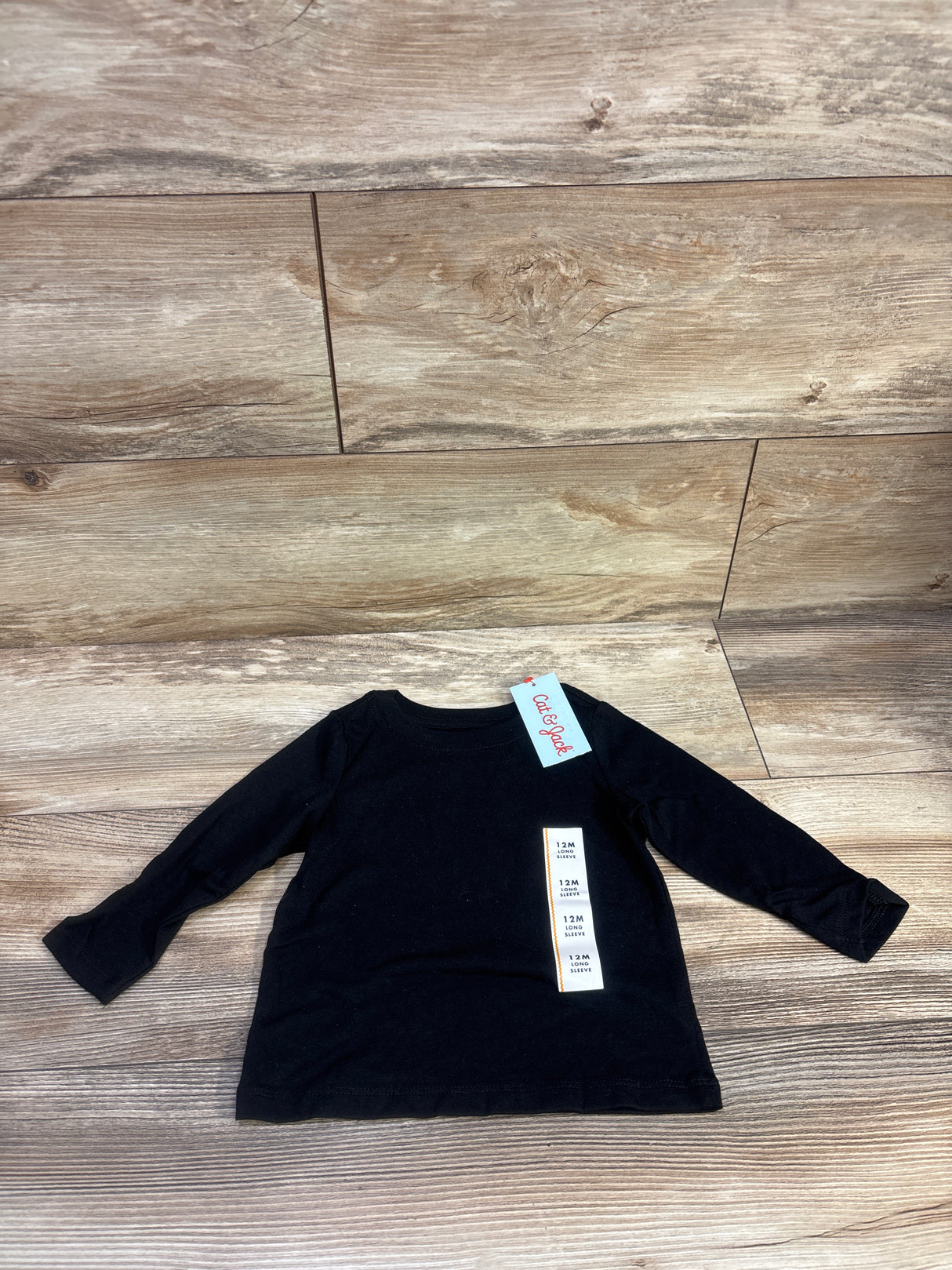 NEW Cat & Jack Long Sleeve Shirt Black sz 12m