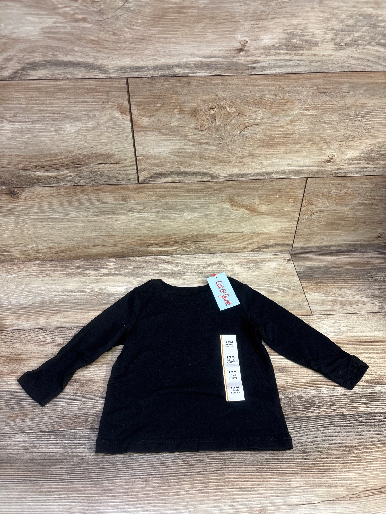 NEW Cat & Jack Long Sleeve Shirt Black sz 12m