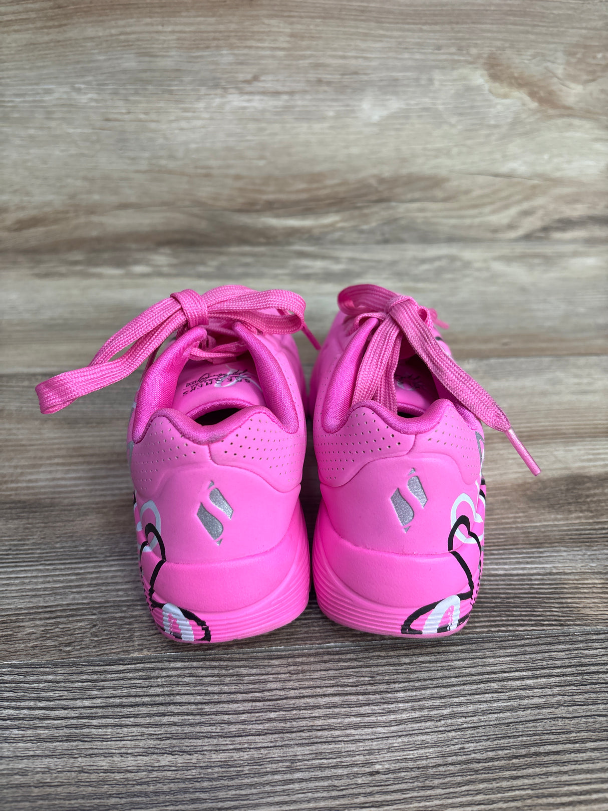 Skechers x JGoldcrown Uno Lite Metallic Love Sneakers Pink sz 12c