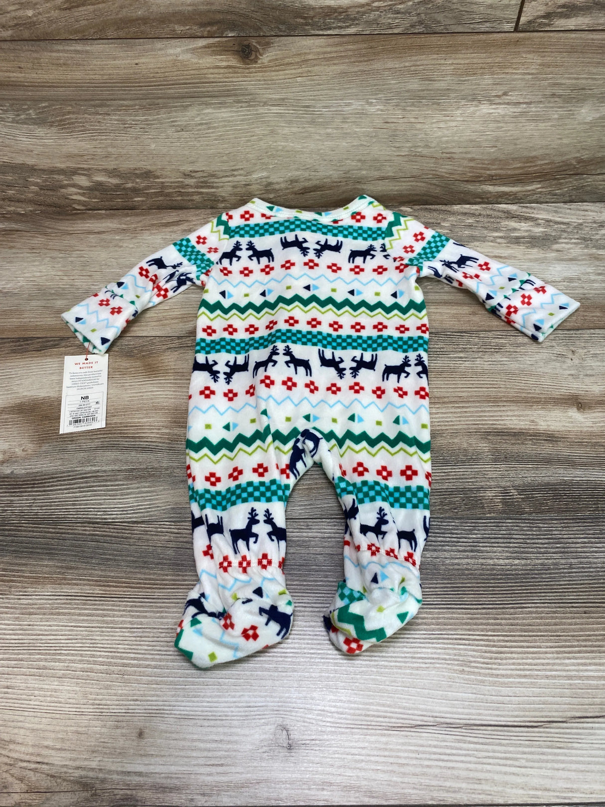 NEW Cat & Jack Fair Isle Sleeper White sz Newborn - Me n Mommy To Be