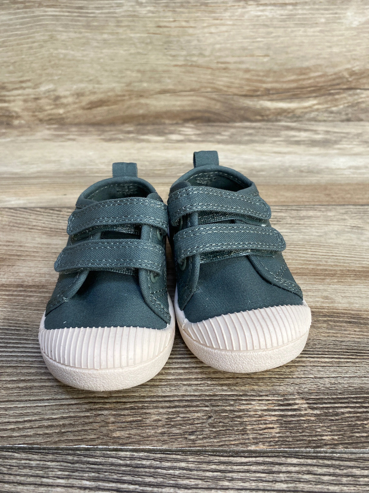 Cat & Jack Double Velcro Parker Sneakers Green sz 4c - Me n Mommy To Be