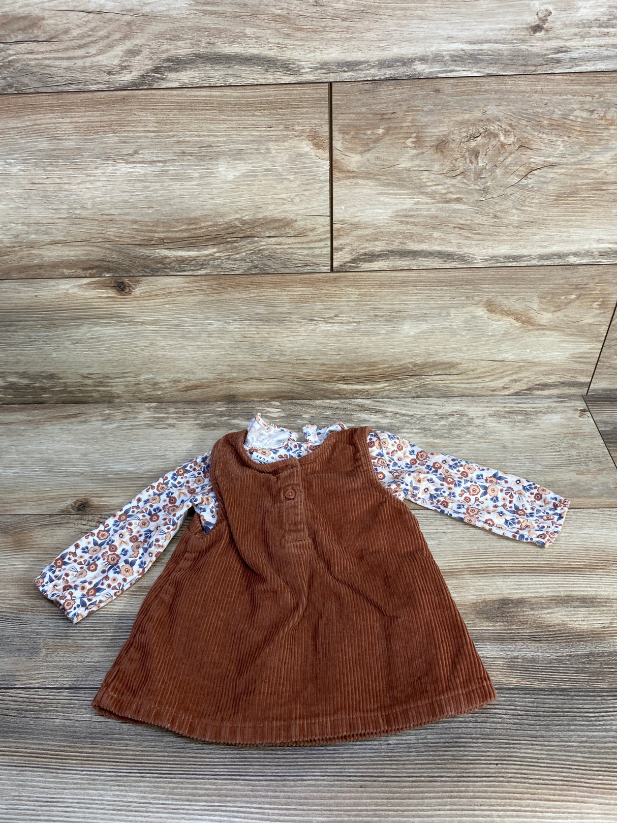 Nicole Miller Floral Cord Jumpsuit White sz 6-9m