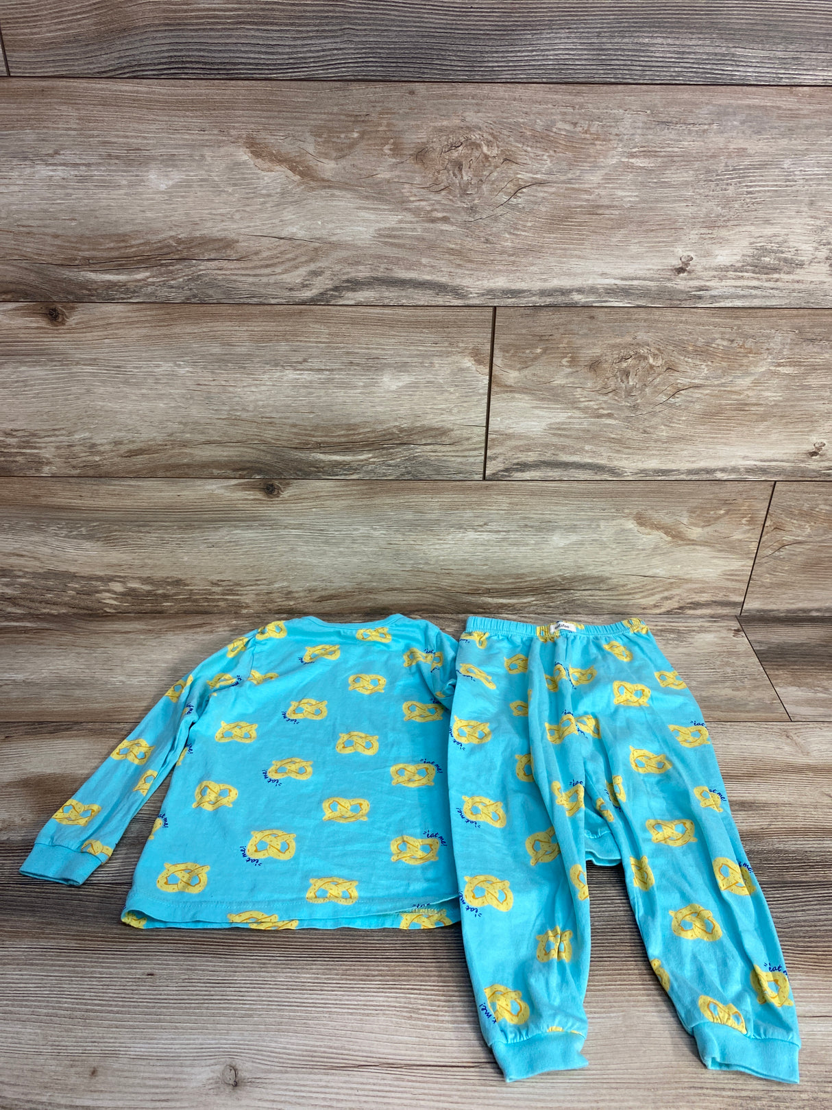 2pc Pretzel Pajama Set Teal sz 4-5T