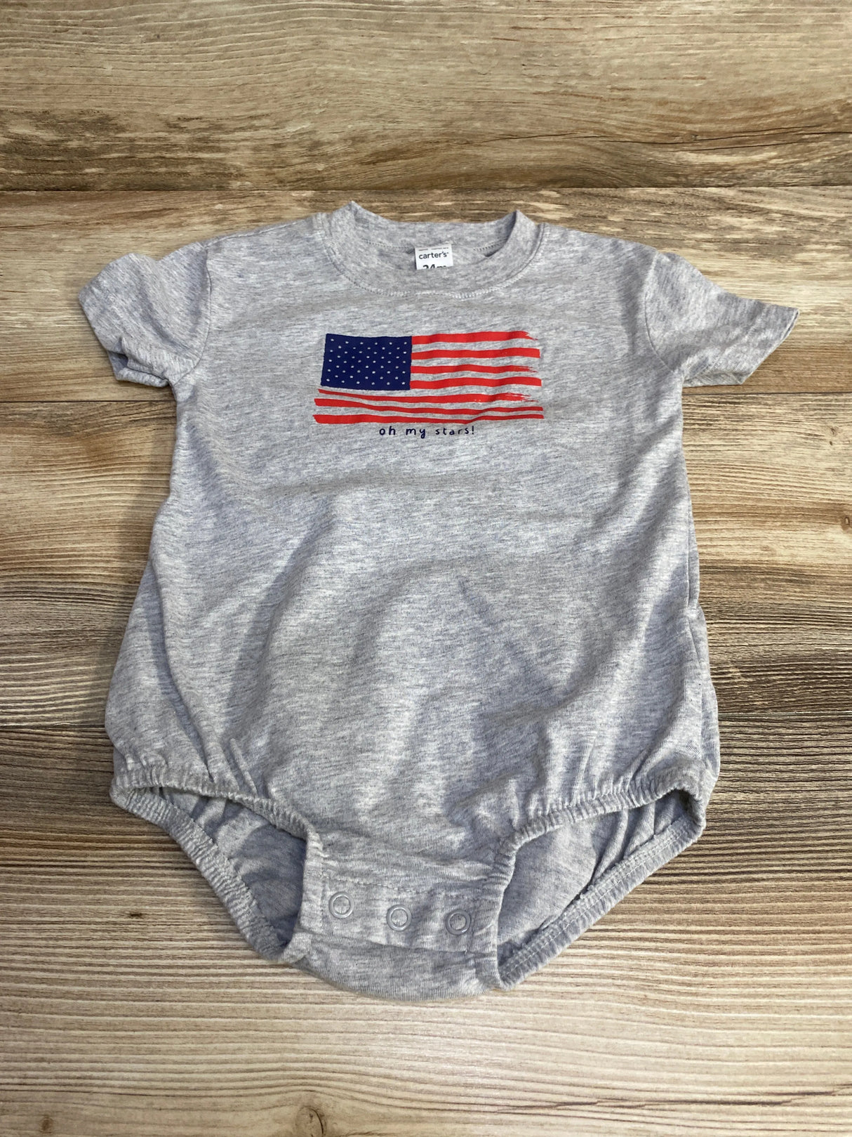 Carter's Oh My Stars! Bubble Romper Grey sz 24m