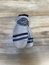 NEW ThermaWear Kid's Ski Striped Grey Mittens