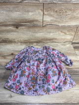 Oshkosh Ruffle Trim Floral Dress Purple sz 18m