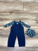 Tommy Bahama 3pc Camo Bodysuit & Overall Set Green sz 3-6m