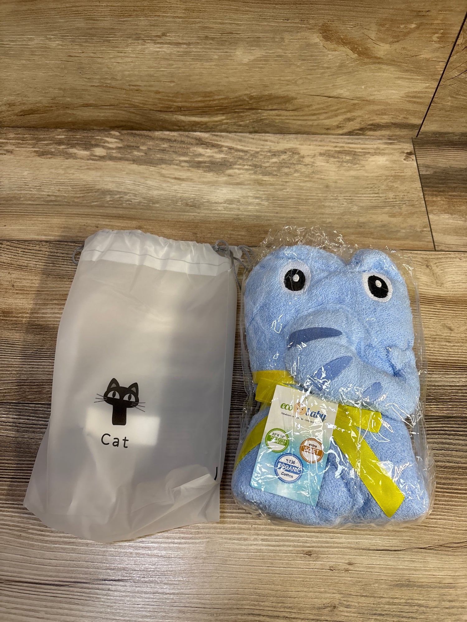 NEW Eco Baby Hooded Elephant Towel Blue