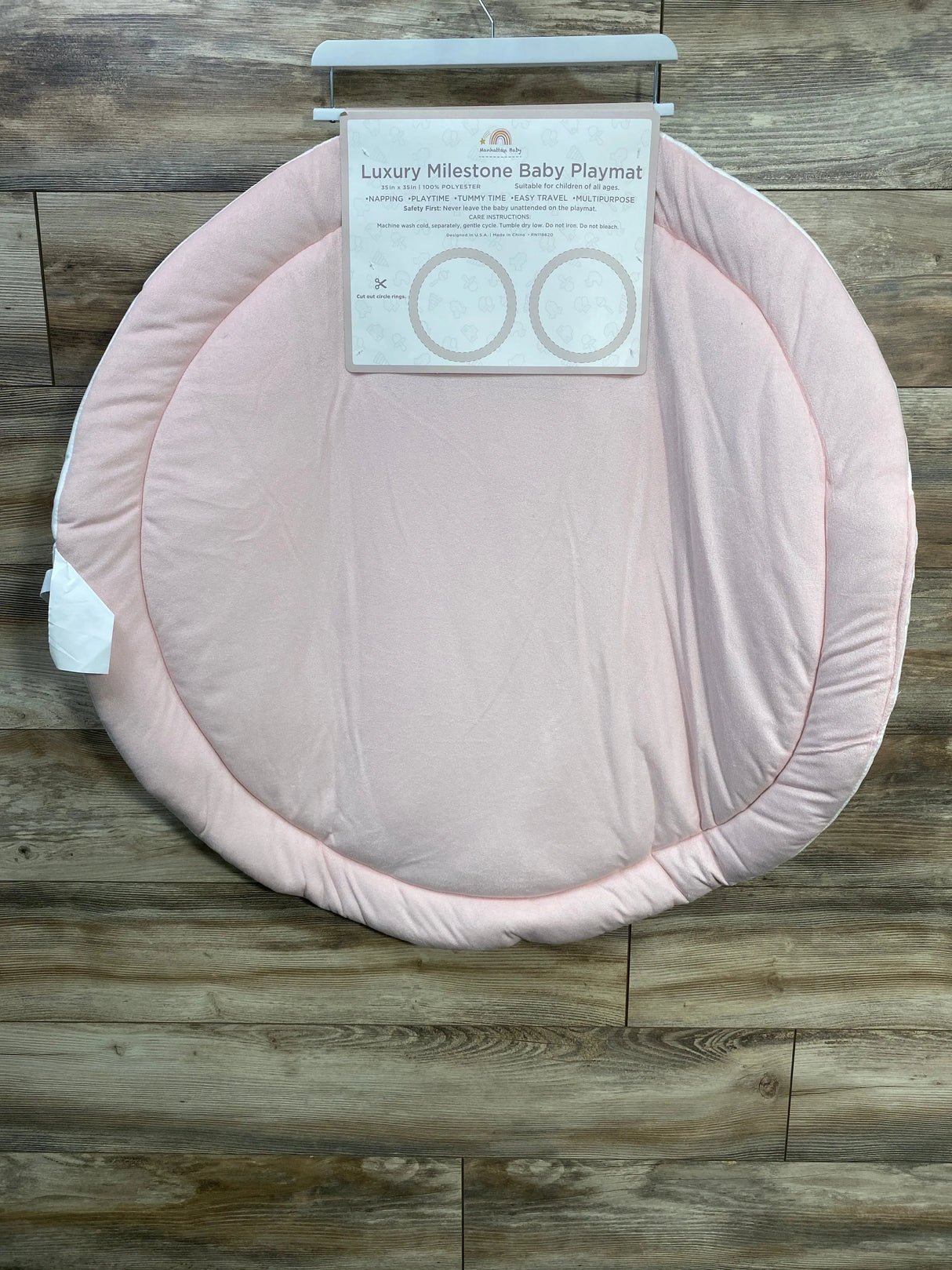 NEW Manhattan Baby Luxury Milestone Baby Playmat in Pink