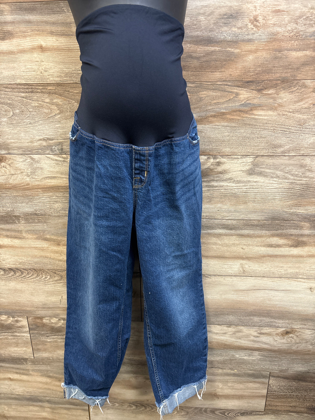 Isabel Maternity Crossover Panel 90s Straight Jeans Blue sz 17/XL