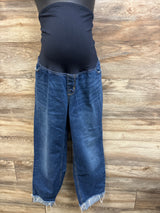 Isabel Maternity Crossover Panel 90s Straight Jeans Blue sz 17/XL