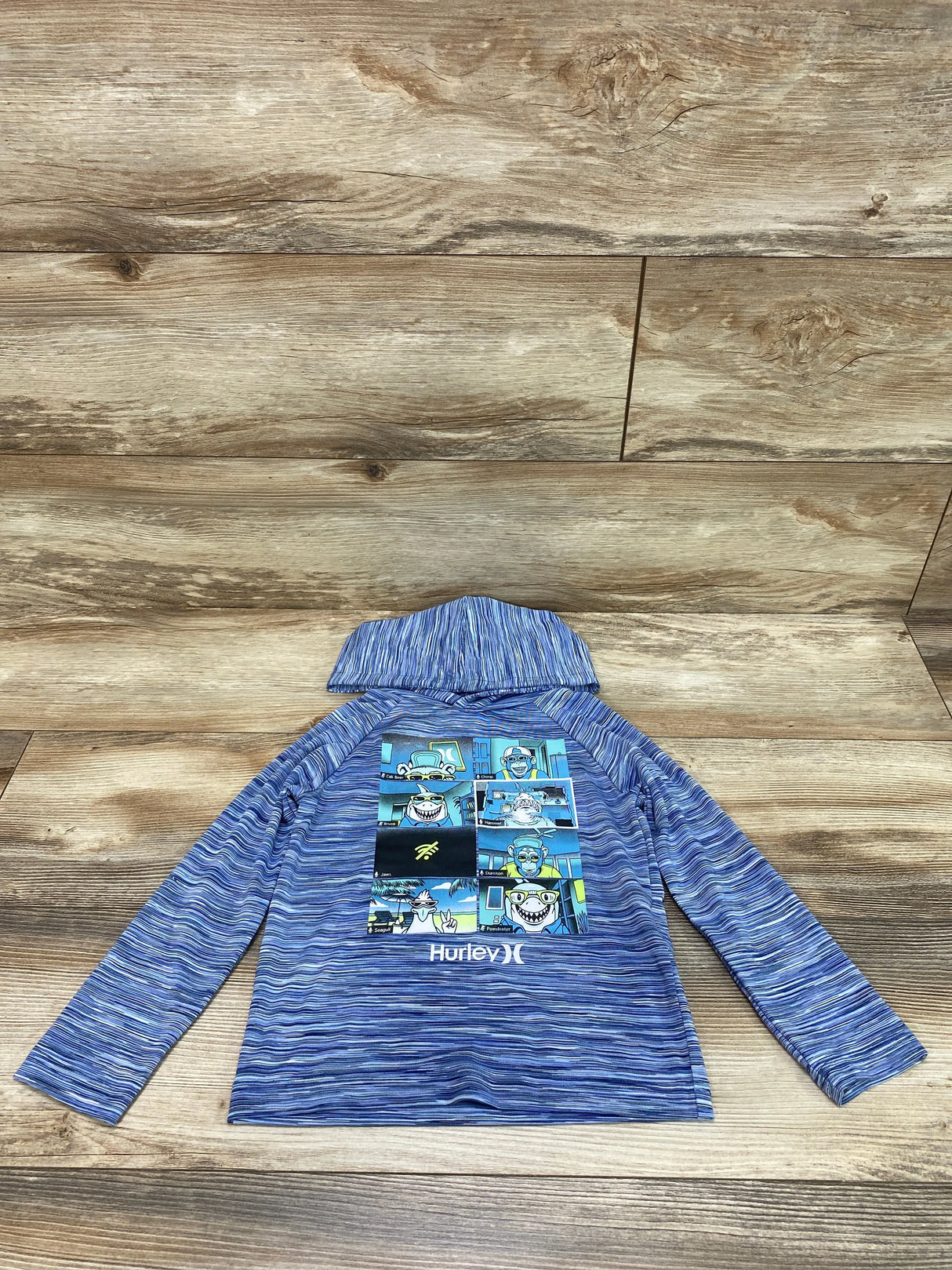 Hurley Hooded Shirt Blue sz 3T