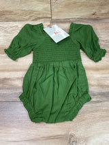 NEW JessaKae Baby Girl Green Clover Romper sz 3-6m