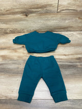 Cat & Jack 2pc Rookie Sweatshirt & Pants Set Green sz 0-3m