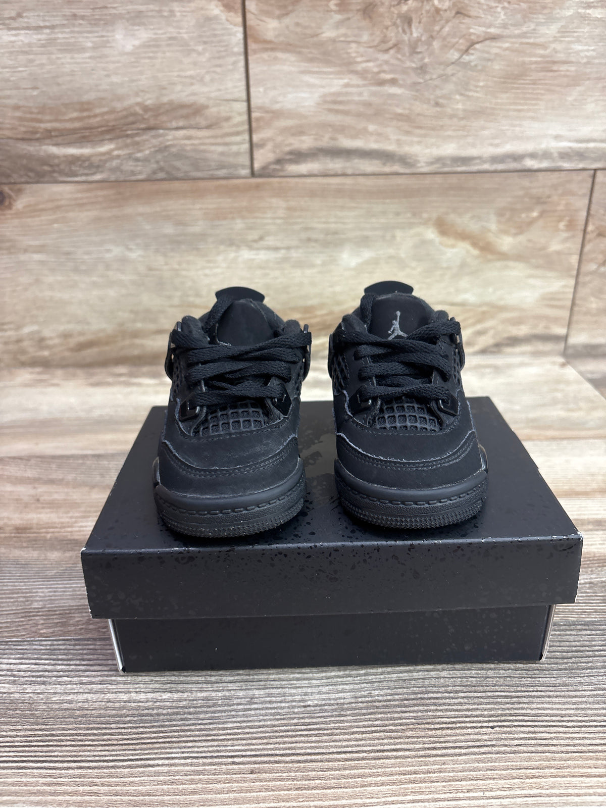Air Jordan 4 Retro TD 'Black Cat'  Sneakers sz 4c