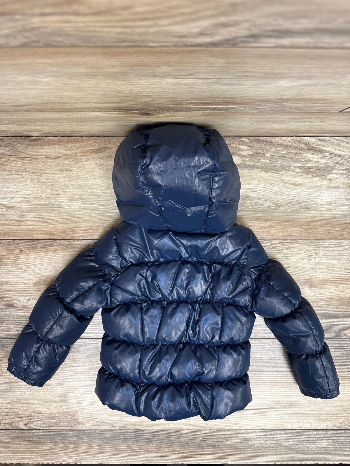 United Colors of Benetton Hooded Puffer Jacket Navy sz 12-18m