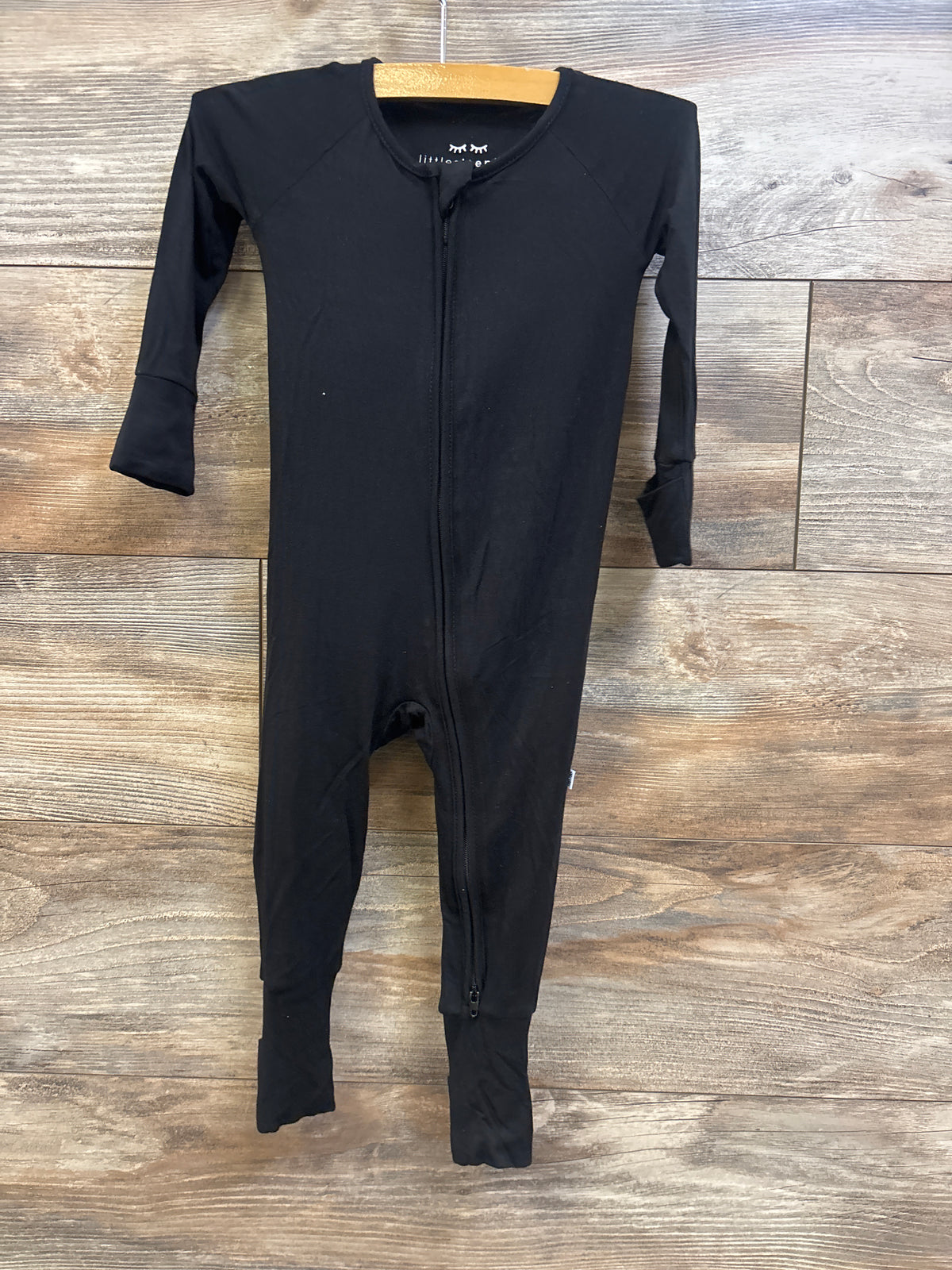 Little Sleepies Bamboo Convertible Sleeper Black sz 6-12m