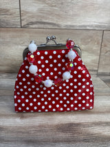 Disney Parks Minnie Mouse Clasp Clutch Purse Red