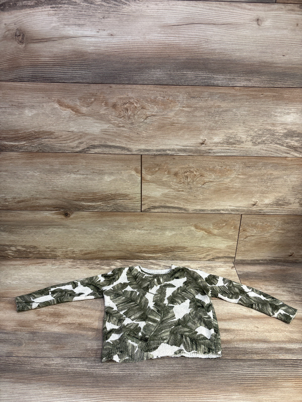 Mumu Leaf Print Sweater Ivory sz 18-24m