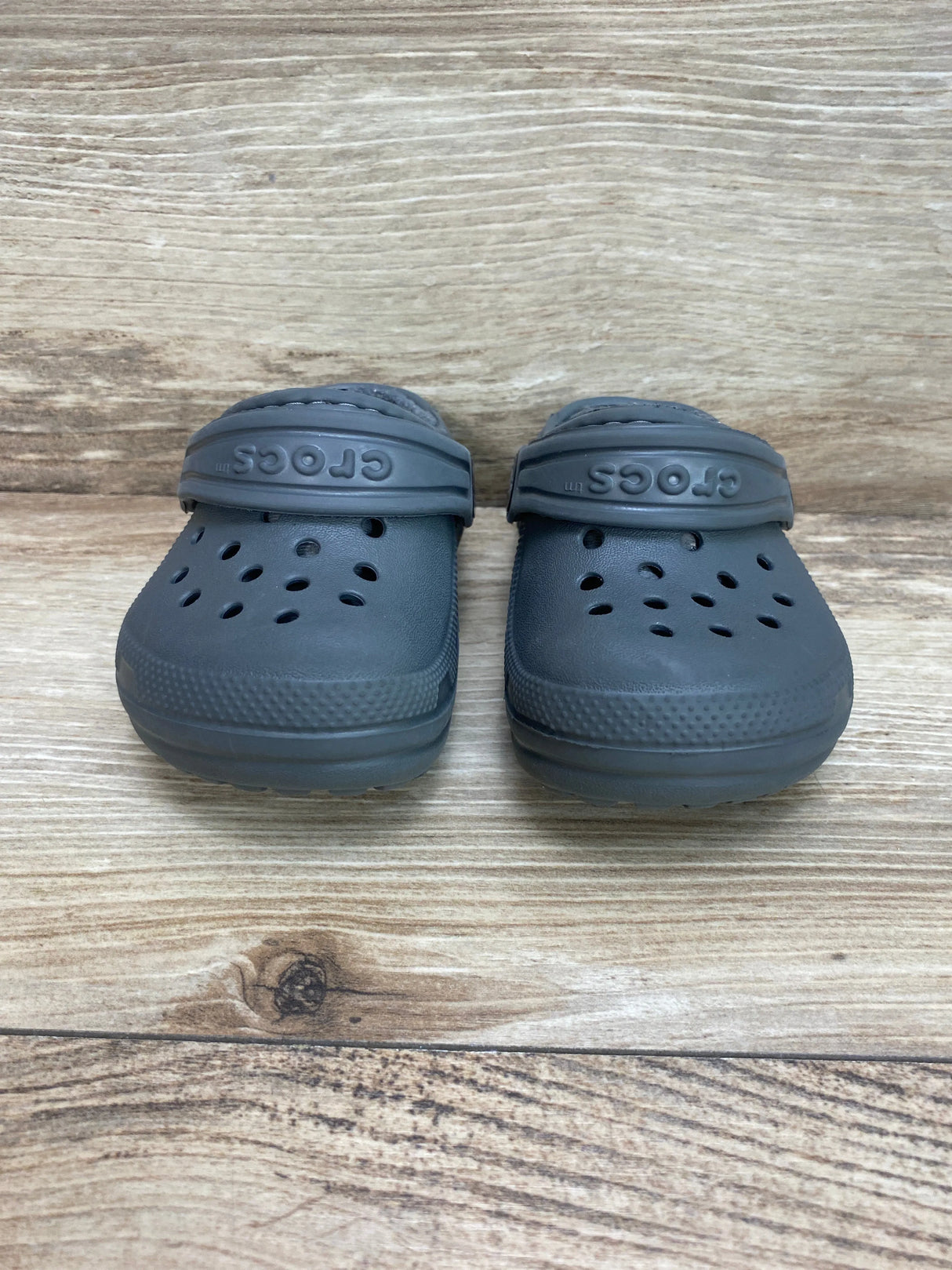 Crocs Toddler Classic Lined Clogs Grey Sz 4c