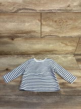 Little Me Striped Long Sleeve Shirt White sz 12m