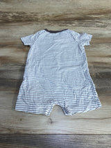 Carter's Stiped Shortie Romper White sz 9m