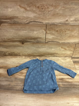 Tommy Bahama Henley Shirt Blue sz 18m