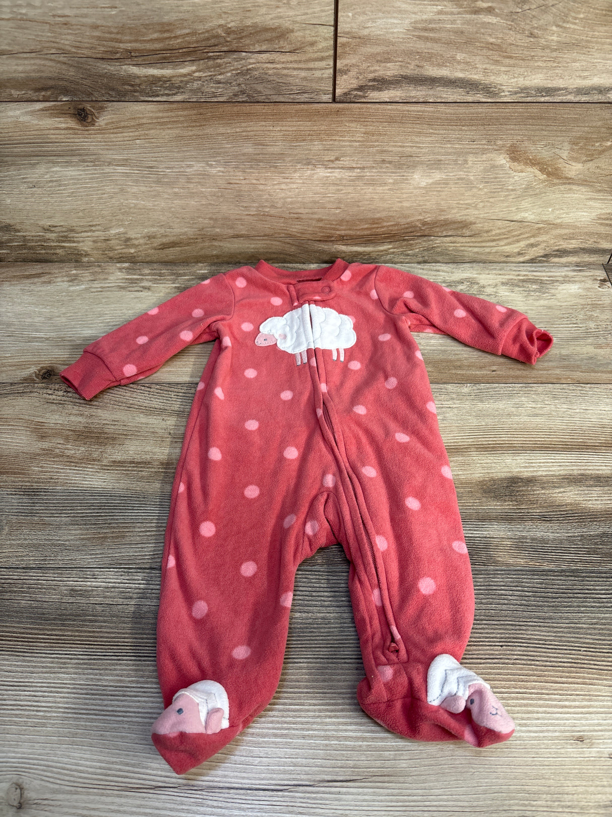 Just One You Polka Dot Sheep Blanket Sleeper Pink sz 3m