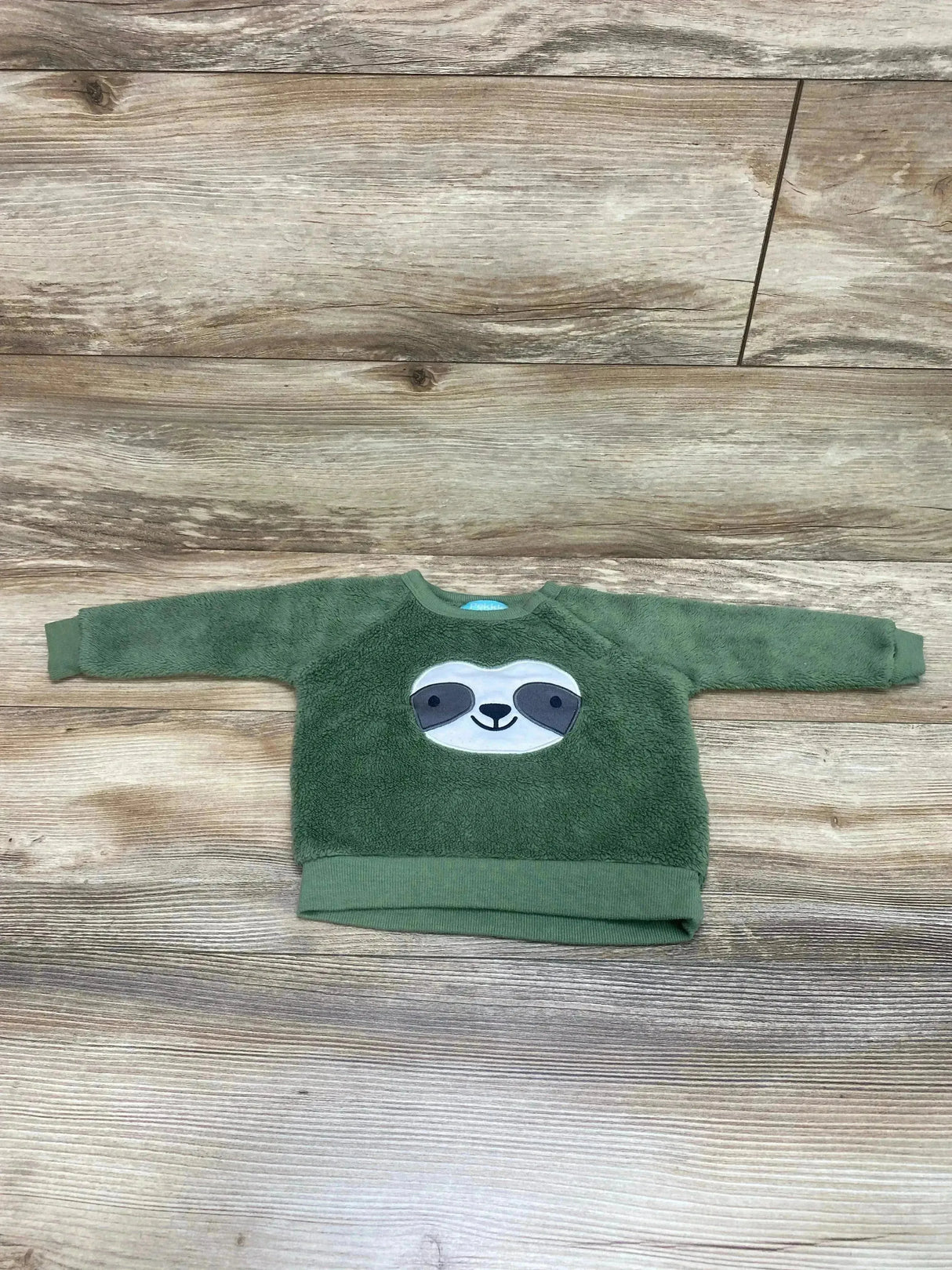 Pekkle Plush Sloth Sweatshirt Green sz 9m